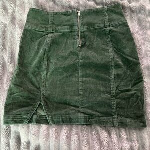 SO Forest Green Corduroy Mini Skirt